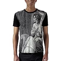 Men's Samson & Delilah Silk Printed Tee Shirt | Features solid sleeves