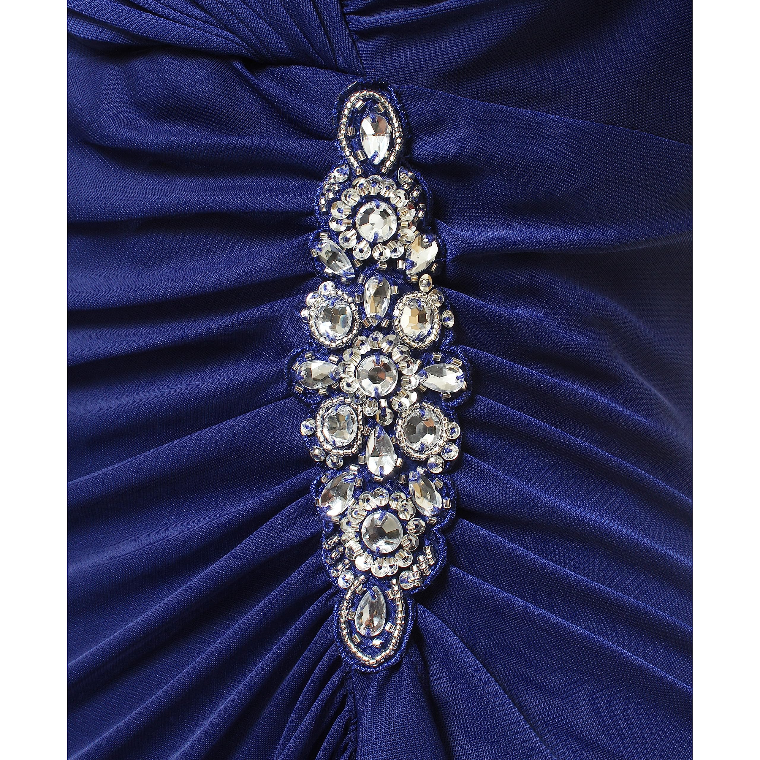 Alex Evenings Women's Stretch Sequin Bodice Empire Waist Long Dress