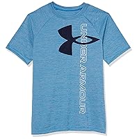 Under Armour Boys' Tech Split Logo Hybrid Short-Sleeve T-Shirt