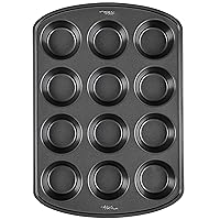 Perfect Results Premium Non-Stick Cupcake Pan, 12-Cup Muffin Tin, Steel Baking Supplies