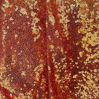 Leila Orange Sequins on Mesh Fabric by The Yard - 10050
