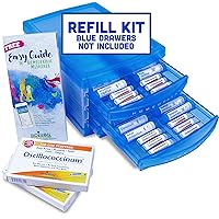 HomeoFamily Refill Kit with The Essentials - 32 Assorted Homeopathic 6c and 30c Tubes, 12 Oscillococcinum Doses - This is a Homeo Family Refill Kit (Does Not Include Blue Storage Drawers)