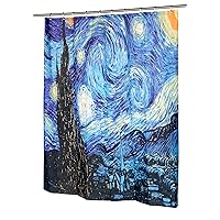 Carnation Home Fashions The Starry Night Fabric Shower Curtain, 72