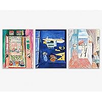 Wallbuddy Matisse Set of 3 Paintings The Open Window Window At Tangier and Woman With a Red Umbrella(Unframed) (11 x 14)
