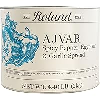 Ajvar with Spicy Pepper, Eggplant, and Garlic Spead, Specialty Imported Food, 4.4-Pound Can