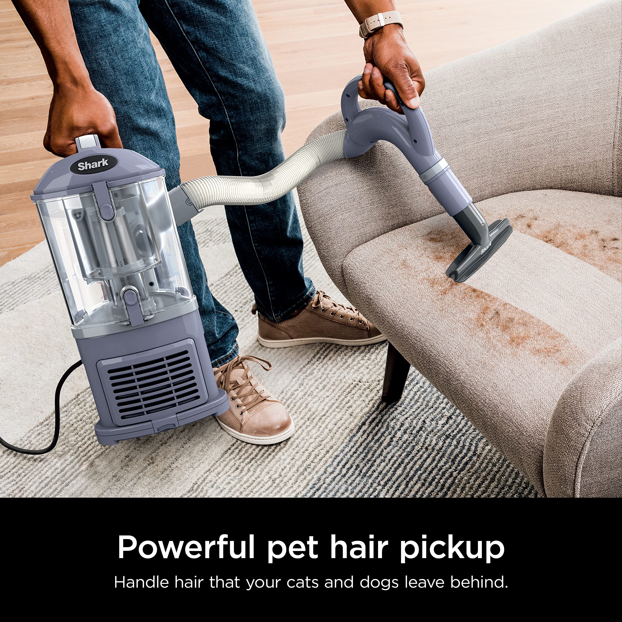 Shark NV352 Navigator Lift Away Upright Vacuum, Hepa Filter, Anti-Allergen Technology, Swivel Steering, Ideal for Carpet, Stairs, & Bare Floors, with Wide Upholstery & Crevice Tools, Lavender