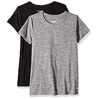 Amazon Essentials Women's Tech Stretch Short-Sleeve Crewneck T-Shirt (Available in Plus Size), Multipacks