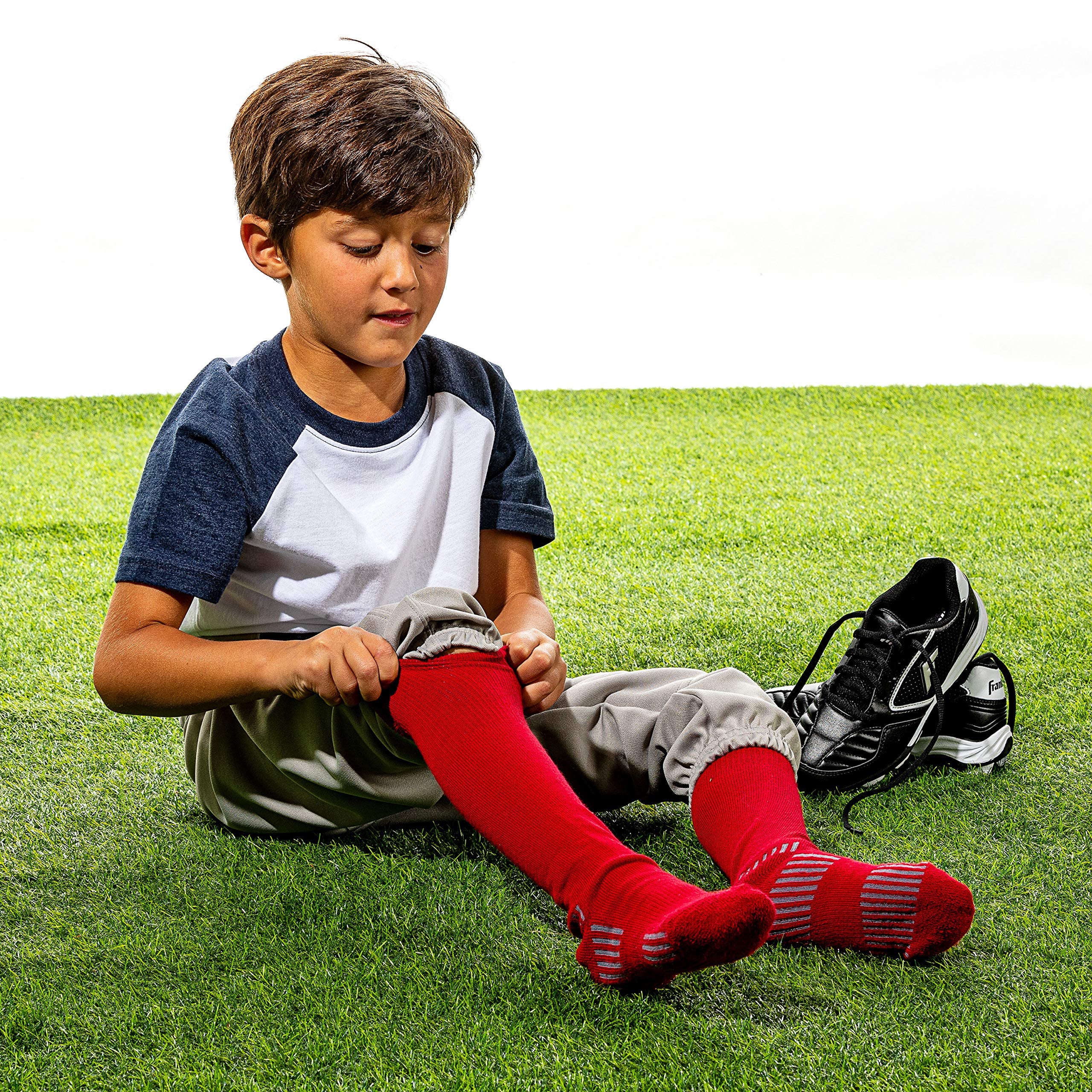 Franklin Sports Youth Baseball + Softball Socks - Baseball + Softball Knee Socks for Kids - Boys + Girls Tall Sports Socks