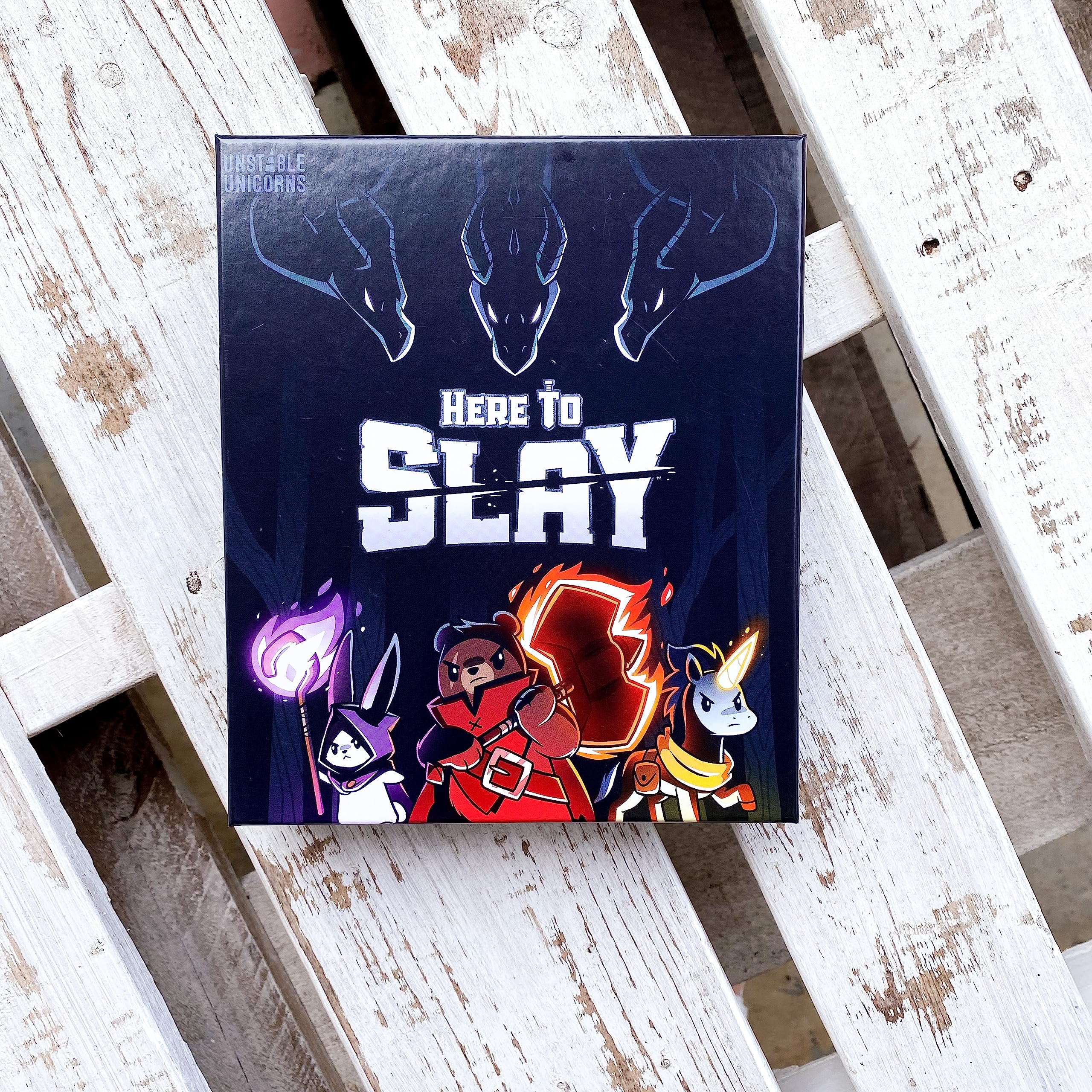 Unstable Games - Here to Slay Base Game - Strategic role playing card game for kids, teens, & adults - 2-6 players ages 10+ - Brutal and adorable adventure- Great for family game night