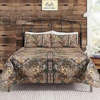 Realtree Xtra Camo Bedding King Sheet Set 4 Piece Polycotton Rustic Farmhouse Bedding for Lodge, Cabin & Hunting Bed Set – Perfect for Outdoor Camouflage Bedroom - (78