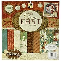 DCWV Die Cuts With A View 48-Sheet Premium Stack, 12-inches by 12-inches, Far East, Arts Crafts Supplies Decorative Card Stock For Printer Card Stock For Crafting And Scrapbooking