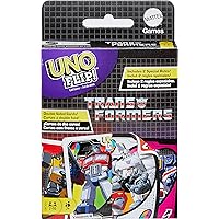Mattel Games UNO Flip Transformers Card Game for Kids, Adults & Family with Deck Inspired by The Transformers Movies, TV Shows & Comics
