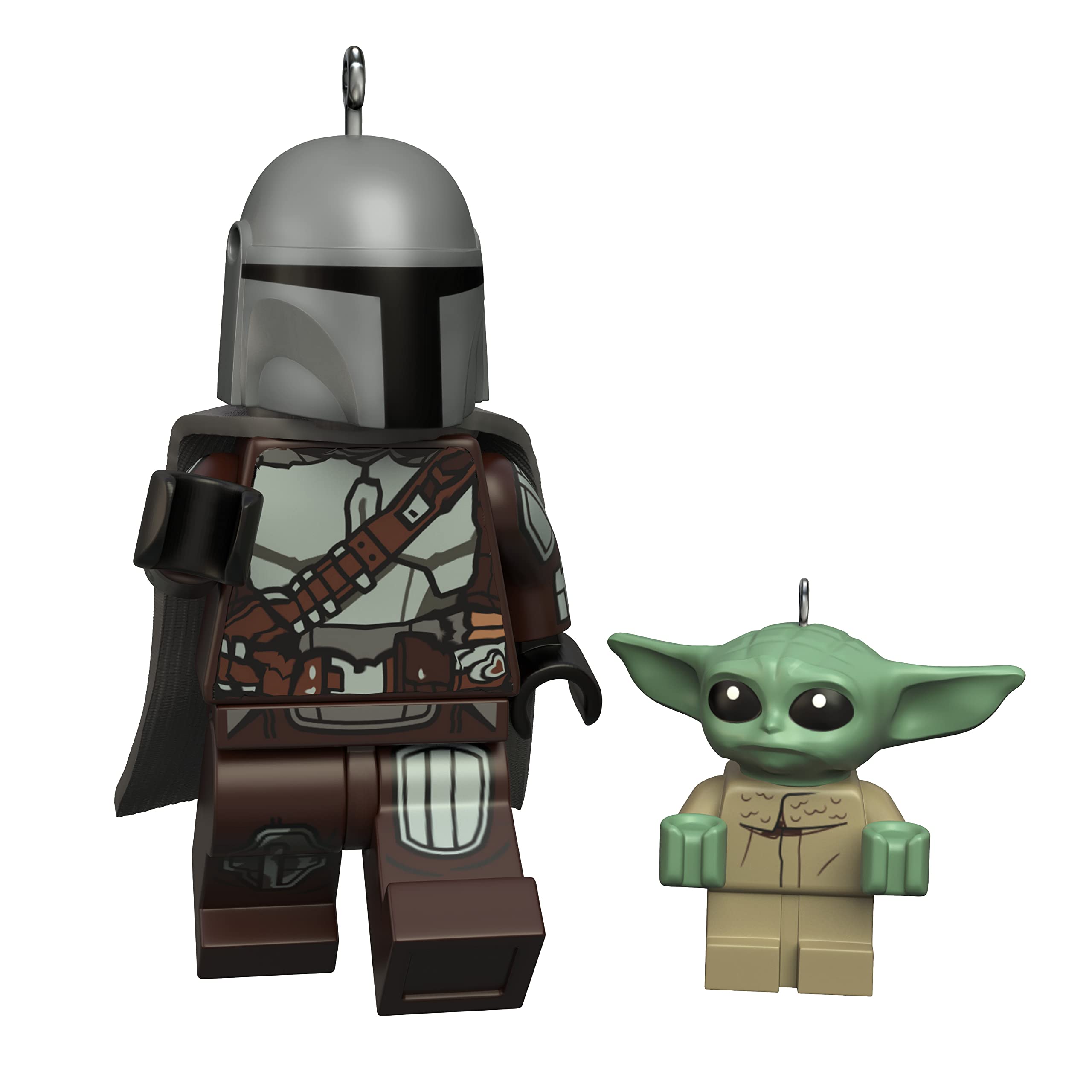 Hallmark Keepsake Christmas Ornaments 2023, The Mandalorian and Grogu Lego Star Wars Minifigure, Set of 2, Gifts for Star Wars Fans