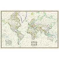 CoolOwlMaps World Wall Map Classic Executive Style - Poster Size (36