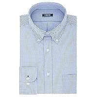 IZOD Men's Regular Fit Stretch Check Buttondown Collar Dress Shirt