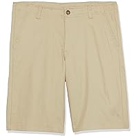 IZOD Boys' School Uniform Adaptive Chino Shorts, Adjustable Waistband, Velcro Closure, and Faux Buttons