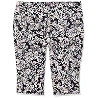 Gloria Vanderbilt Women's Plus Size Amanda Capri Jean, Midnight Affair Bahia Flora, 18