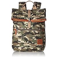 Buxton Men's Expedition Ii Huntington Gear Fold-Over Canvas Backpack, Camo, One Size