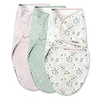 SwaddleMe by Ingenuity Swaddle in Size Small/Medium, For Ages 0-3 Months, 7-14 Pounds, Up to 26 Inches Long, 3-Pack Baby Swaddle with Easy Change Zipper