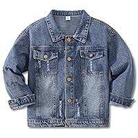 Kids Girls Boys Basic Jean Jacket Classic Coats Denim Tops Children Casual Outerwear Teen Outfit 5-14 Years