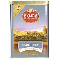Hyleys Premium Loose Leaf Black Tea Earl Grey in Tin 14.11 Ounce (400g) (GMO Free, Gluten Free, Dairy Free, Sugar Free and 100% Natural)