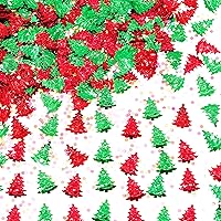 Merry Christmas Party Confetti - Christmas Tree Foil Metallic Sequins Table Confetti New Years Eve Celebration Wedding Santa Xmas Party Sprinkles Confetti Decorations, 60g