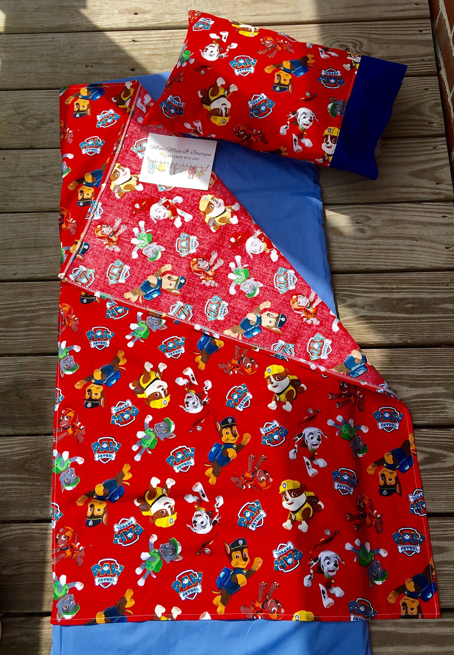 1" Kinder mat Cover- PAW Patrol- with Attached Blanket and Matching Pillowcase