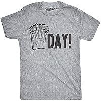 Mens Fry Day Friday T Shirt Funny Fast Food French Fry Weekend TGIF Tee
