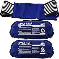 Ice Pack (3-Piece Set) – Reusable Hot and Cold Therapy Gel Wrap Support Injury Recovery, Alleviate Joint and Muscle Pain – Rotator Cuff, Knees, Back & More (3 Piece Set - Large)