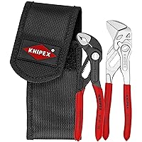 Knipex Tools 00 20 72 V01 Mini Pliers in Belt Pouch, Red, 2-Piece