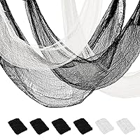 Creepy Cloth 6Pcs 30×72inch Black Spooky Scary Gauze Decor Halloween Decorations for Party Indoor Outdoor (4Black + 2White)