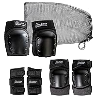 Franklin Sports Youth/Adult Knee Pads, Elbow Pads, Wrist Guards 3 in 1 Protective Set for Skate Protective - Skateboard - Biking