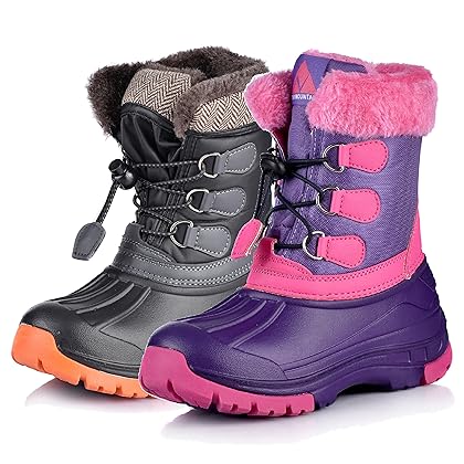 Nova Mountain Boy's and Girl's Waterproof Winter Snow Boots