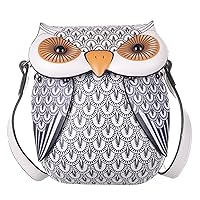 Cute Owl Cartoon PU Leather Handbag Casual Satchel Purse