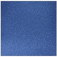 American Crafts Glitter Cardstock, 12 by 12-Inch, Ocean (15 sheets per pack)