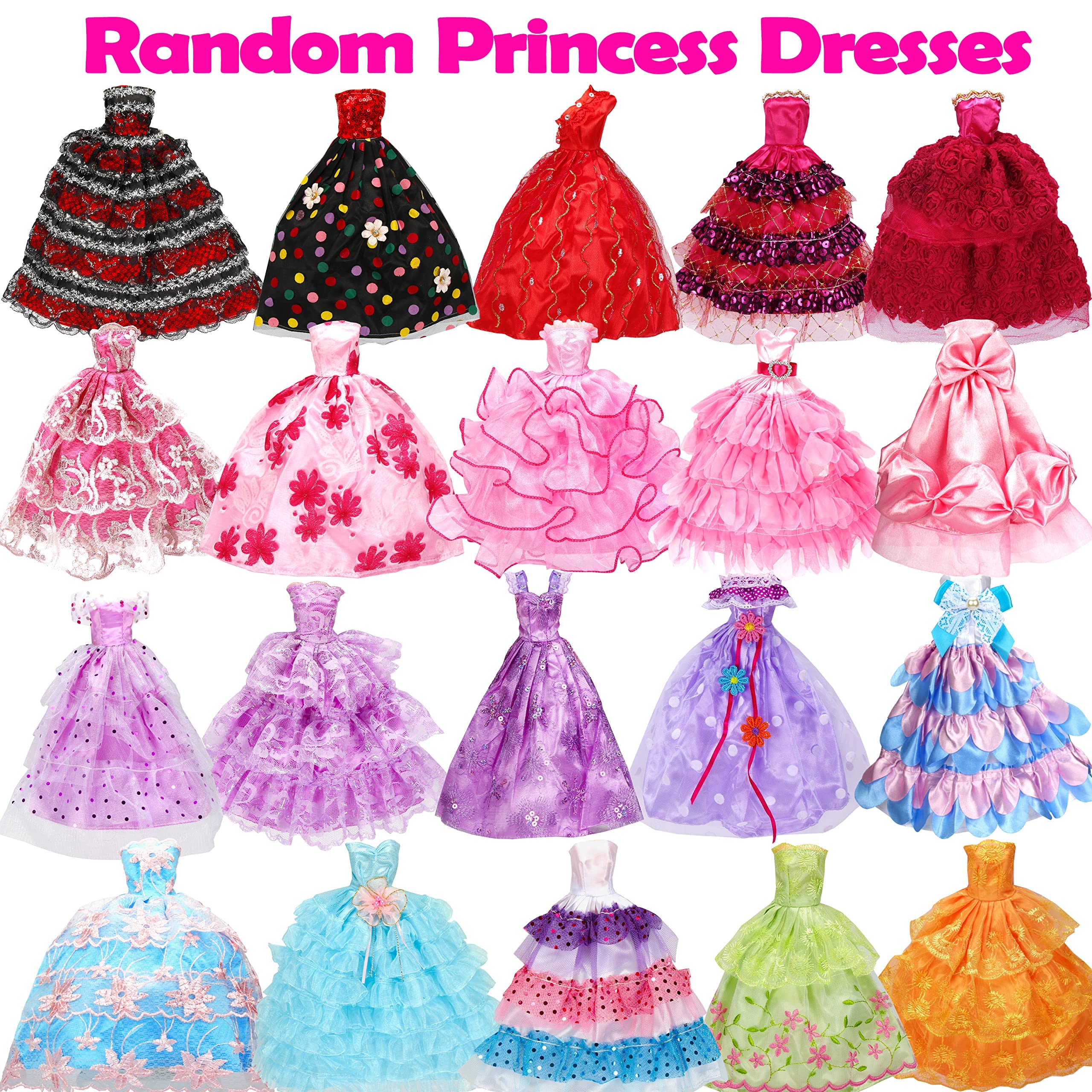 Buy 50 Pcs Doll Clothes and Accessories, 5 Wedding Gowns 5 Fashion