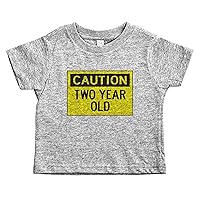 Funny Tee Shirt for Kids/Caution: Two Year Old/Toddler Shirt
