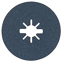 BOSCH FBX4560 25-Pack 4-1/2 In. X-LOCK Medium Grit Abrasive Fiber Discs 60 Grit Compatible with 7/8 In. Arbor for Applications in Metal Surface Finishing, Weld Blending, Rust Removal