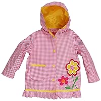 Girls Toddler Waterproof Lined Hooded Trench Raincoat Rain Jacket Coat