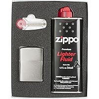 Zippo Lighter, 200 Model, Gift Box (Includes Flint and Oil Can) 200 Set