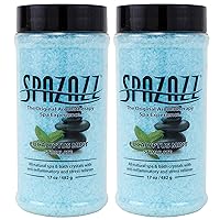 Spazazz Aromatherapy Spa and Bath Crystals Originals (Eucalyptus Mint 17 oz (2 Pack))