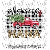 Blessed Nana Leopard Cross Design Sublimation Transfer Heat Press Transfer Ready to Press Full Color Heat Transfer DIY 5 Sizes to Choose From