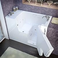 MT2953WCARWD Wheelchair Accessible 29 by 53 by 42-Inch Dual Hydrotherapy and Air Jetted Walk In Bathtub Spa Right Side Door, White