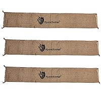 HydraSorber - Sandless Sandbags - Water Absorbent Flood Barrier - 4ft Long X 8in Wide - Three Pack