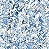 Tommy Bahama Surface Style - Peel and Stick Wallpaper, Abstract Wallpaper for Bedroom, Powder Room, Kitchen, Self Adhesive, Vinyl, 30.75 Sq Ft Coverage (Chillin Out Collection, Bliss Blue)