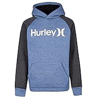 Hurley Boys' Pullover Hoodie, Ocean Raglan, S