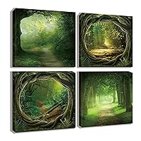 Nature Wall Art Spring Forest Green Tree Picture landscape Painting Cuadros Para Sala Prints Home Bathroom Decor