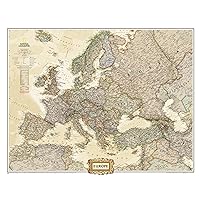National Geographic Europe Wall Map - Executive (30.5 x 23.75 in) (National Geographic Reference Map)