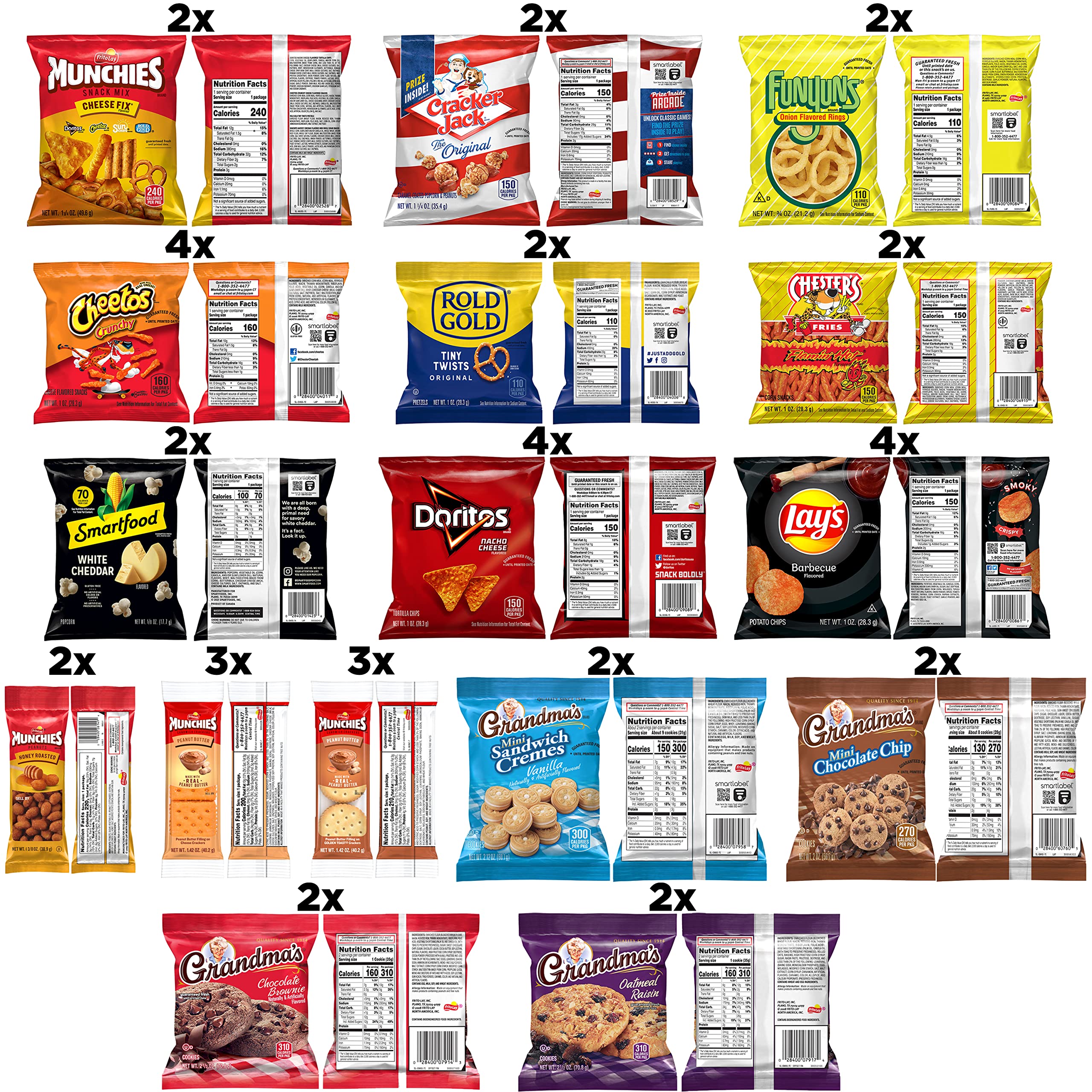 Frito-Lay Ultimate Snack Care Package, Variety Assortment of Chips, Cookies, Crackers & More, 40 Count