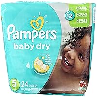 Pampers Baby Dry Diapers - Size 5, 24 Count, Absorbent Disposable Diapers
